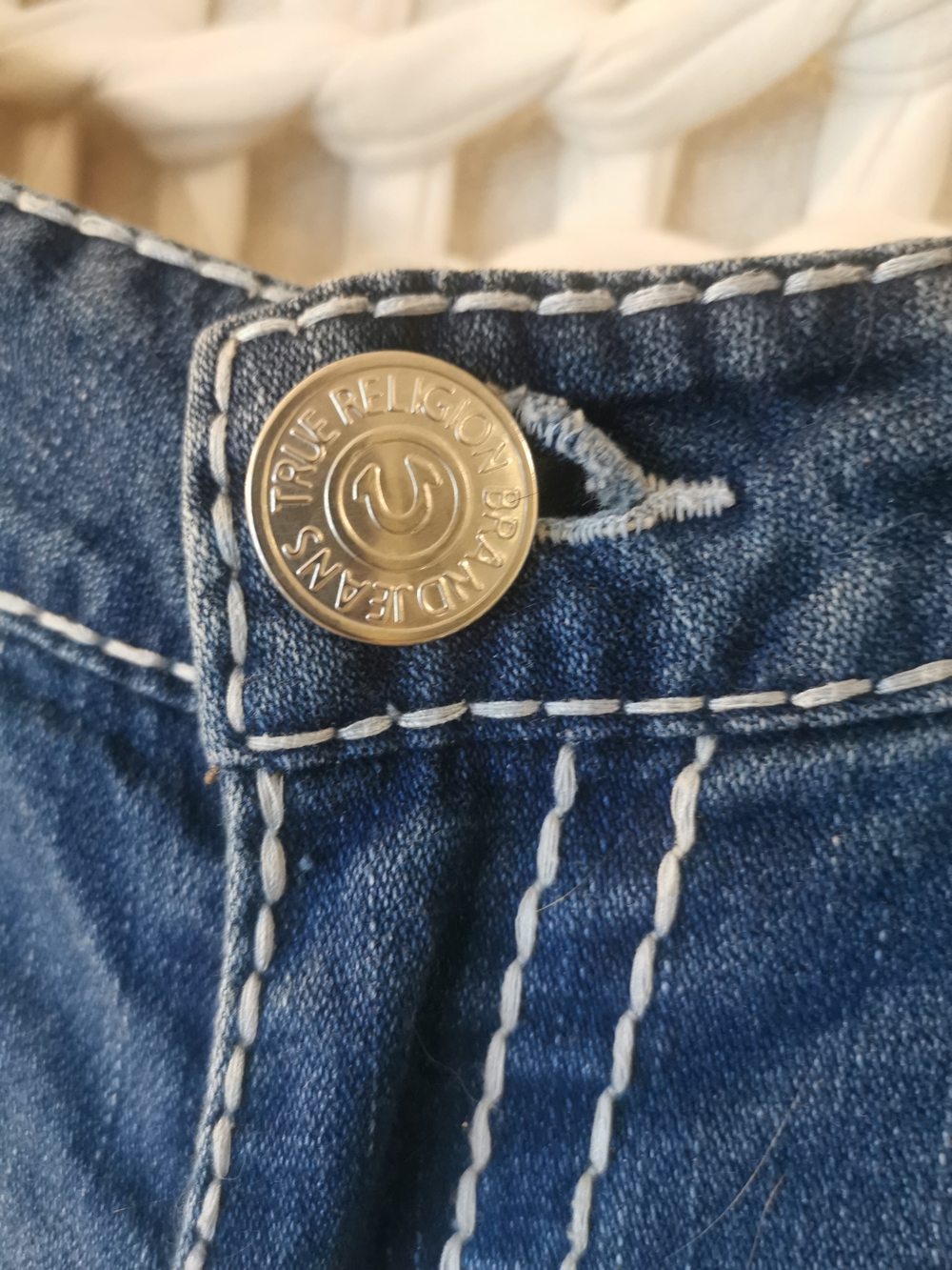 Vintage True Religion Billy Super T Low Rise Contrast Stitch Jeans USA 31 - Picture 5 of 9